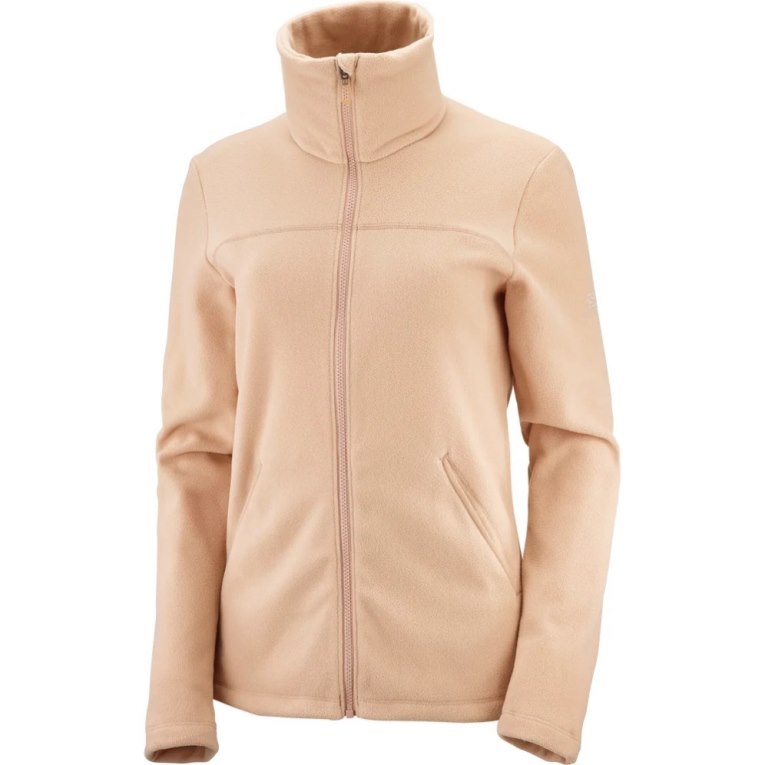 Dámské Bundy Salomon Essential Cosy Fleece Full Zip Meruňka | CZ 51FNWMU